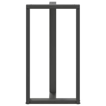 Bartischbeine T-Form 2 Stk. Anthrazit 60x35x(110-111) cm Stahl