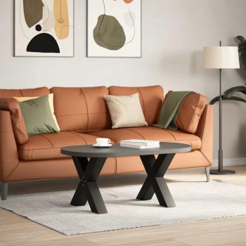 Couchtischbeine X-Form 2 Stk. Schwarz 50x(42-43) cm Stahl