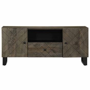 TV-Schrank Schwarz 105x33x46 cm Massivholz Mango
