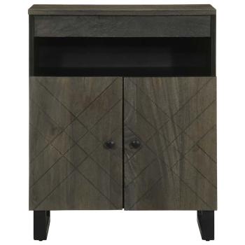 Sideboard Schwarz 60x33x75 cm Massivholz Mango