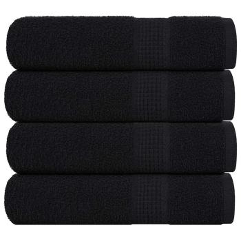 ARDEBO.de - Badetücher FROGN 4 Stk. Schwarz 100x150 cm 360 g/m²