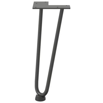 Haarnadelbeine für Couchtisch 4 Stk. Anthrazit 30 cm Massivstahl