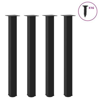 ARDEBO.de - Bartischbeine 4 Stk. Schwarz 90-92 cm Stahl