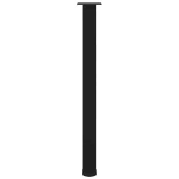 Bartischbeine 4 Stk. Schwarz 90-92 cm Stahl