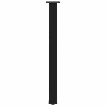 Bartischbeine 4 Stk. Schwarz 90-92 cm Stahl
