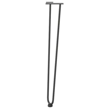 Haarnadelbeine für Konsolentische 4 Stk. Anthrazit 72 cm Massivstahl