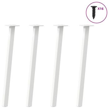 ARDEBO.de - Konsolentischbeine 4 Stk. Weiß 72 cm Stahl