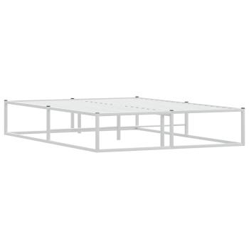 Bettgestell ohne Matratze Weiß 140x200 cm Metall