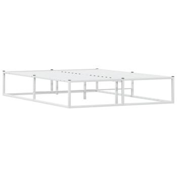 Bettgestell ohne Matratze Weiß 140x200 cm Metall
