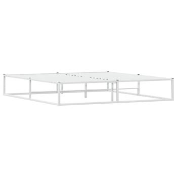 Bettgestell ohne Matratze Weiß 180x200 cm Metall
