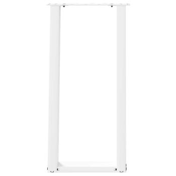 Konsolentischbeine U-Form 2 Stk. Weiß 38x(72-73) cm Stahl