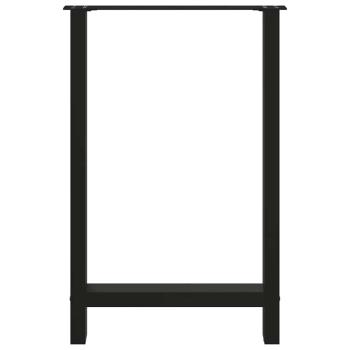 Bartischbeine Schwarz 2 Stk. 60x(90-91) cm Stahl