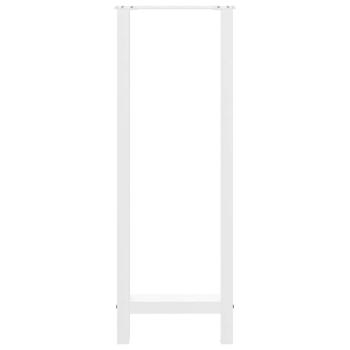 Bartischbeine Weiß 2 Stk. 50x(110-111) cm Stahl