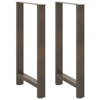 ARDEBO.de - Bartischbeine Naturstahl 2 Stk. 60x(100-101) cm Stahl