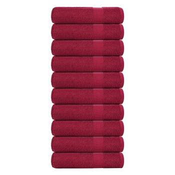 ARDEBO.de - Badetücher FROGN 10 Stk. Bordeaux 100x150 cm 360 g/m²