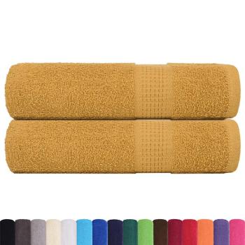 Badetücher FROGN 2 Stk. Gold 100x150 cm 360 g/m²