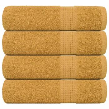 ARDEBO.de - Duschtücher FROGN 4 Stk. Gold 70x140 cm 360 g/m²
