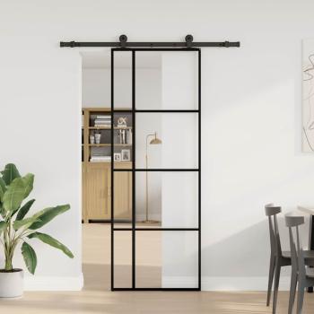ARDEBO.de - Schiebetür mit Beschlag 76x205 cm ESG-Glas & Aluminium