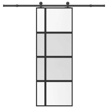 ARDEBO.de - Schiebetür mit Beschlag 76x205 cm Hartglas & Aluminium
