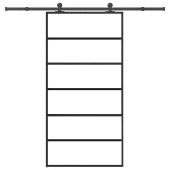 Schiebetür mit Beschlag 102x205 cm ESG-Glas & Aluminium