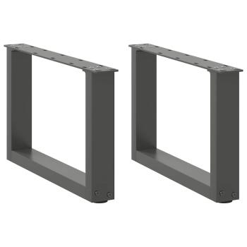 ARDEBO.de - Couchtischbeine U-Form 2 Stk. Anthrazit 50x(30-31) cm Stahl