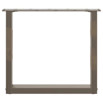 Couchtischbeine U-Form 2 Stk. Naturstahl 50x(42-43) cm Stahl