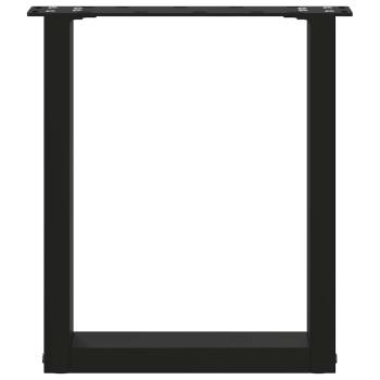Couchtischbeine U-Form 2 Stk. Schwarz 38x(42-43) cm Stahl