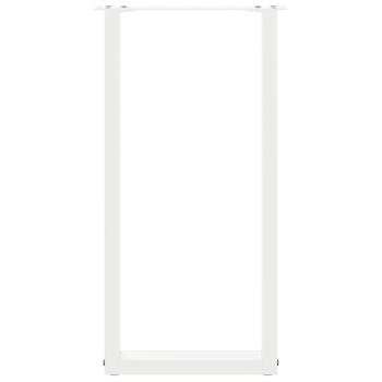Konsolentischbeine U-Form 2 Stk. Weiß 38x(72-73) cm Stahl