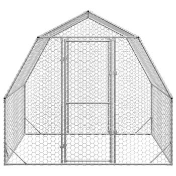 Hühnerstall 2,5x2x2,25 m Verzinkter Stahl