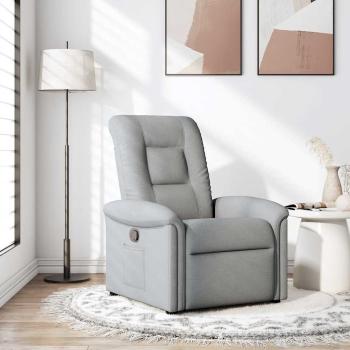 ARDEBO.de - Relaxsessel Hellgrau Stoff