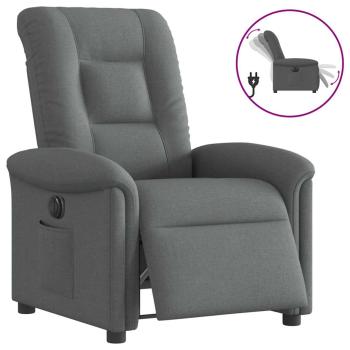 ARDEBO.de - Relaxsessel Elektrisch Dunkelgrau Stoff