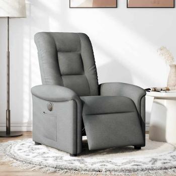 Relaxsessel Elektrisch Dunkelgrau Stoff