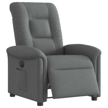 Relaxsessel Elektrisch Dunkelgrau Stoff