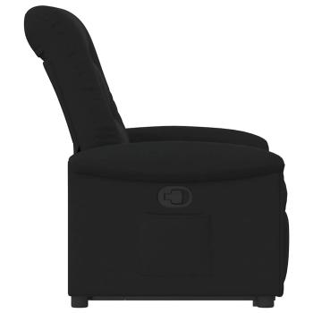 Relaxsessel mit Aufstehhilfe Schwarz Stoff