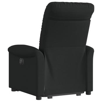 Relaxsessel mit Aufstehhilfe Schwarz Stoff