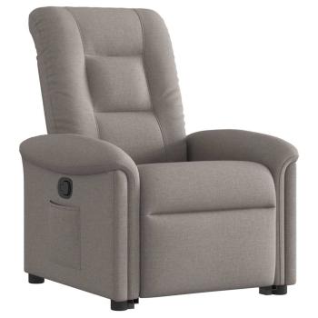 Relaxsessel mit Aufstehhilfe Taupe Stoff