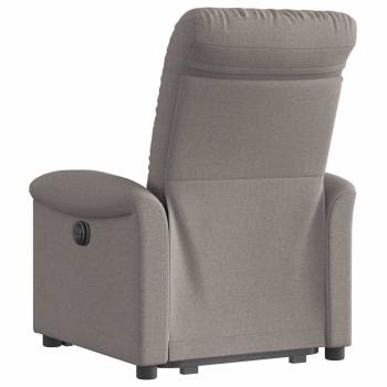 Relaxsessel mit Aufstehhilfe Taupe Stoff