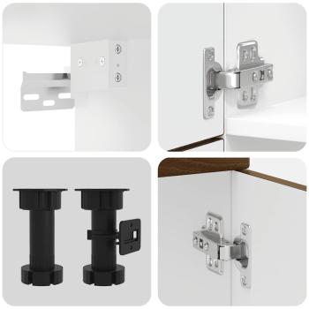 7-tlg. Küchenschrank-Set Porto Braun Eichen-Optik Holzwerkstoff