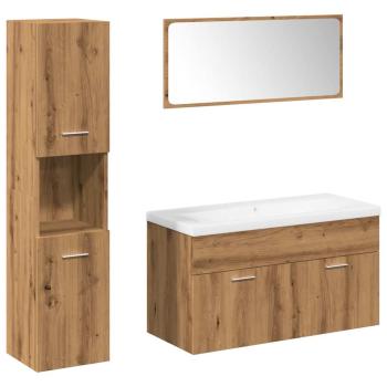 5-tlg. Badmöbel-Set Artisan-Eiche Holzwerkstoff