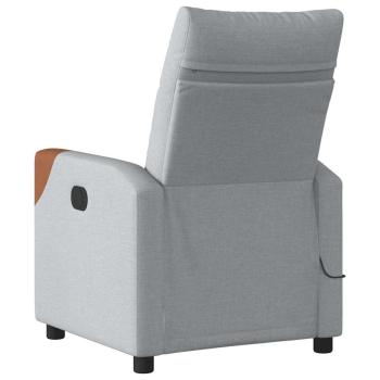 Massagesessel Hellgrau Stoff