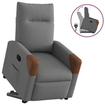 ARDEBO.de - Relaxsessel mit Aufstehhilfe Dunkelgrau Stoff