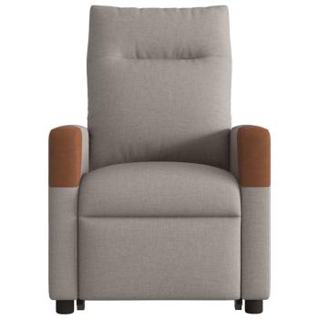 Relaxsessel mit Aufstehhilfe Taupe Stoff
