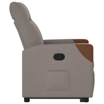 Relaxsessel mit Aufstehhilfe Taupe Stoff
