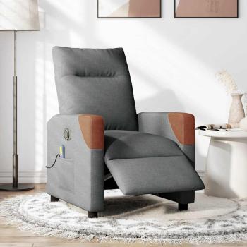 ARDEBO.de - Massagesessel Elektrisch Dunkelgrau Stoff