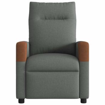 Massagesessel Elektrisch Dunkelgrau Stoff