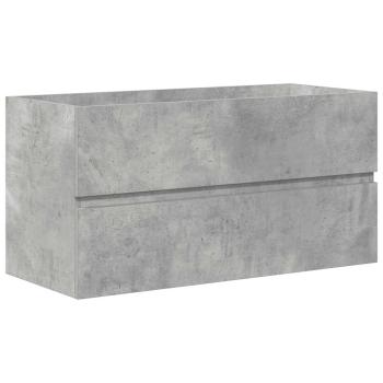 2-tlg. Badmöbel-Set Betongrau Holzwerkstoff