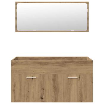 4-tlg. Badmöbel-Set Artisan-Eiche Holzwerkstoff
