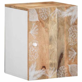 ARDEBO.de - Bad-Hängeschrank 38x33,5x48 cm Massivholz Mango