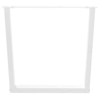 Esstisch Beine V-Form 3 Stück Weiß 80x(72-73,3) cm Stahl