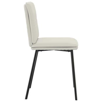 Esszimmerstühle 4 Stk. Creme Samt